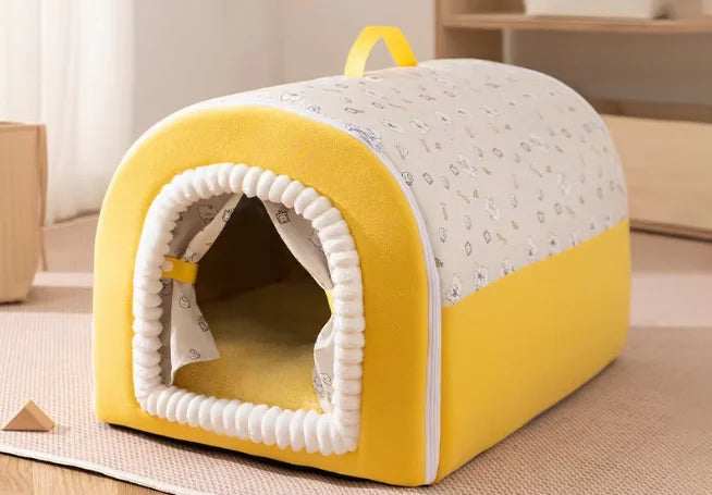 Rund Plyschbädd för Katt och Hund