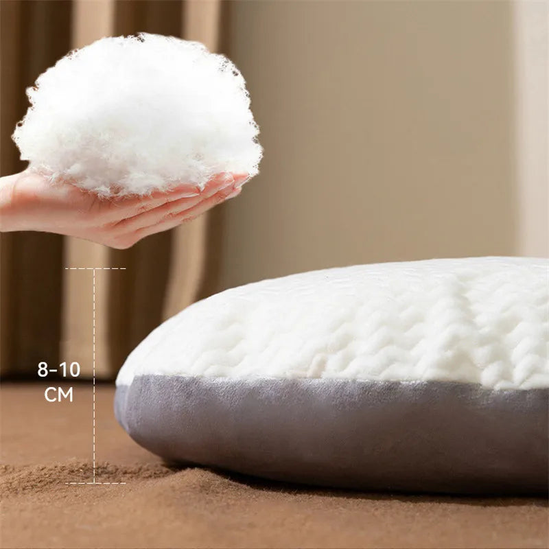 Mysig Oval Plyschbädd för Hund och Katt