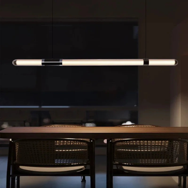 Dimbar LED-pendel i svart aluminium – Tre längder