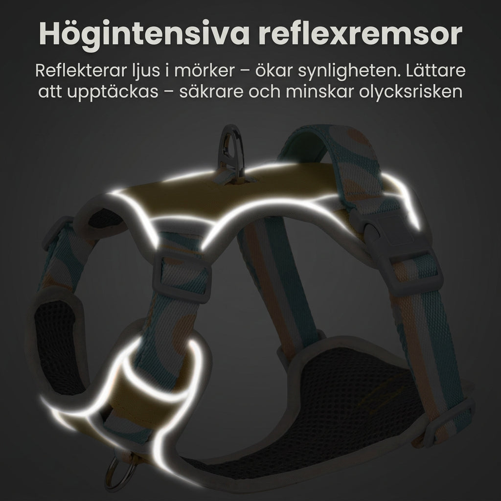 Justerbar Reflekterande Hundsele för Promenad och Träning