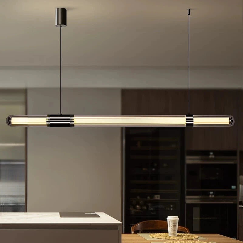 Dimbar LED-pendel i svart aluminium – Tre längder