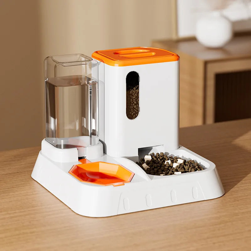 Automatisk 2-i-1 Mat- och Vattendispenser för Hund och Katt