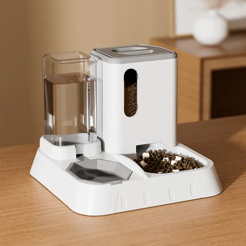 Automatisk 2-i-1 Mat- och Vattendispenser för Hund och Katt