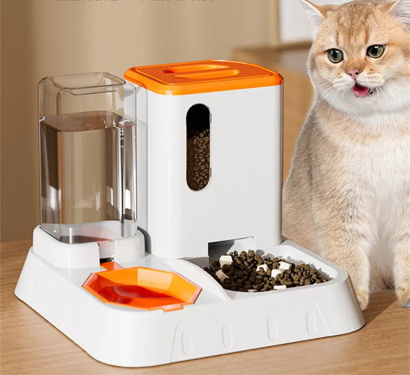 Automatisk 2-i-1 Mat- och Vattendispenser för Hund och Katt