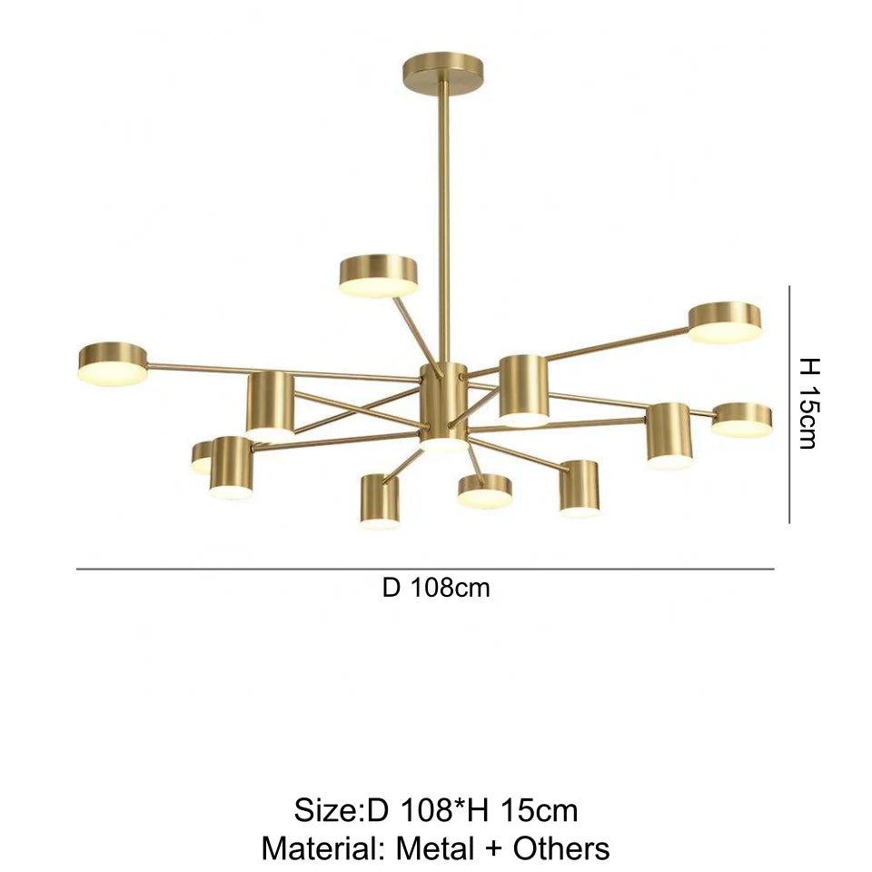 Modern Takkrona i Metall Elegant och Justerbar LR-3569