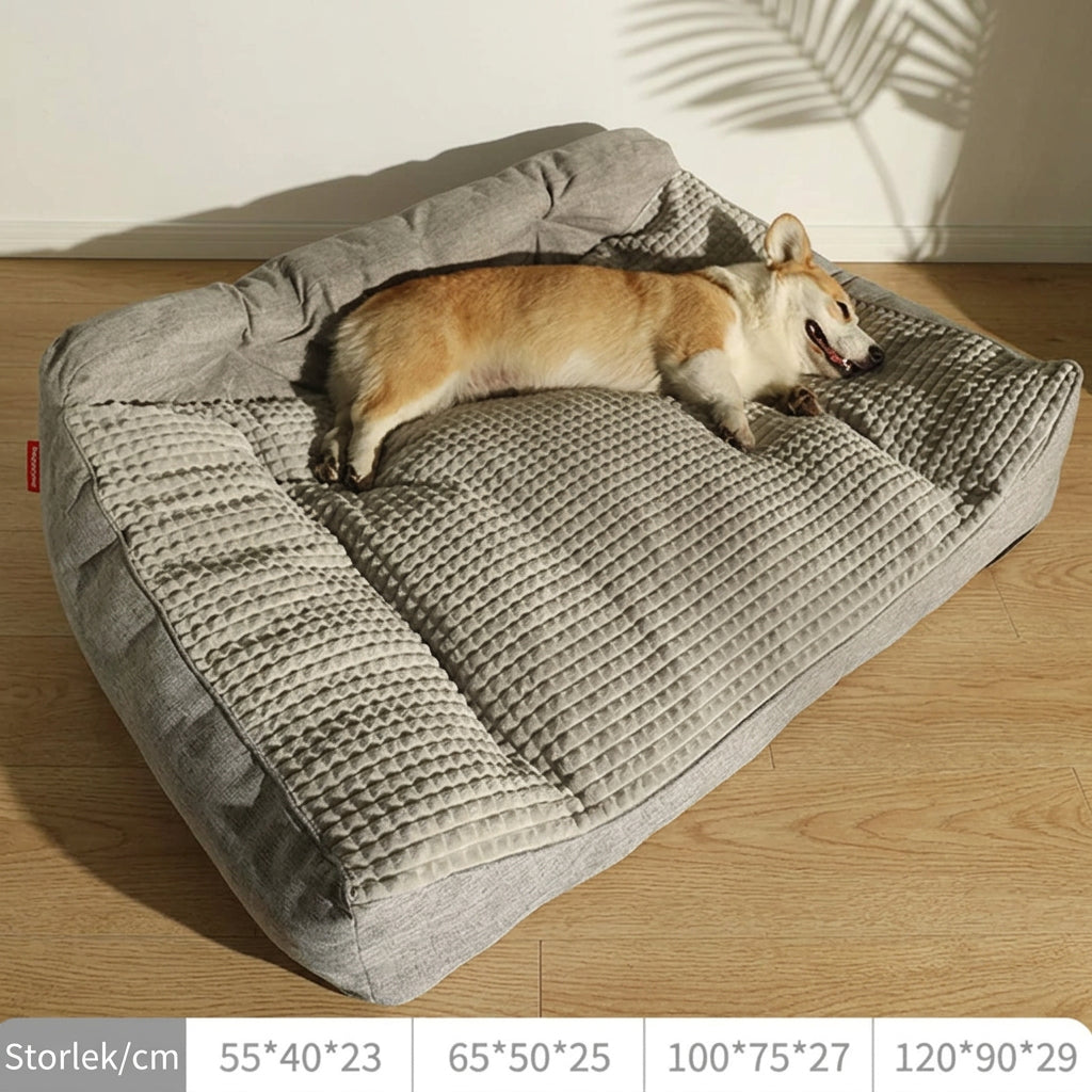 Fyrkantig Plyschbädd för Hund och Katt
