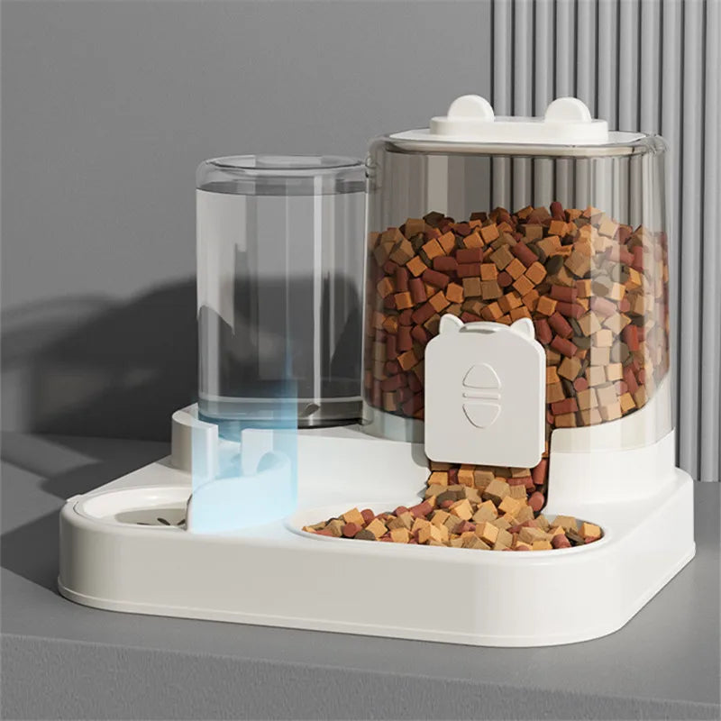 Automatisk 2-i-1 Mat- och Vattendispenser för Hund och Katt