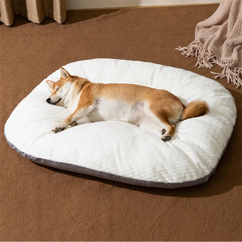 Mysig Oval Plyschbädd för Hund och Katt
