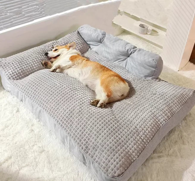 Fyrkantig Plyschbädd för Hund och Katt