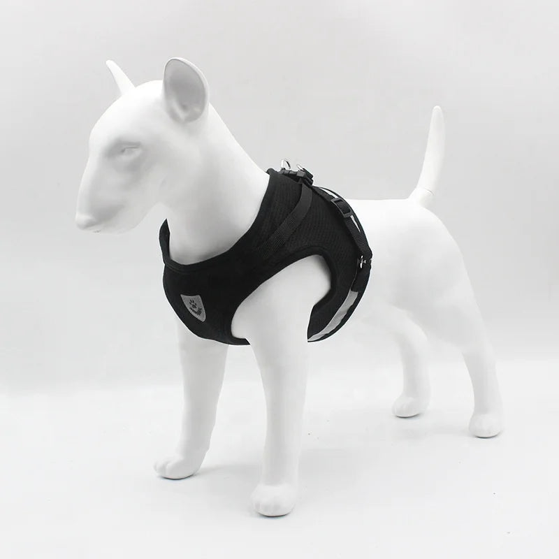 Justerbar Reflekterande Hundsele och Koppel Set för Promenad och Träning