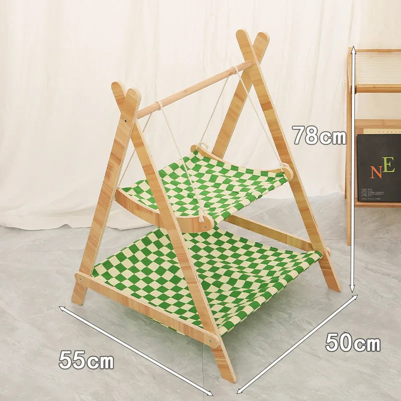 Upphöjd Klösträdmöbel i Trä och Sisal för Katt