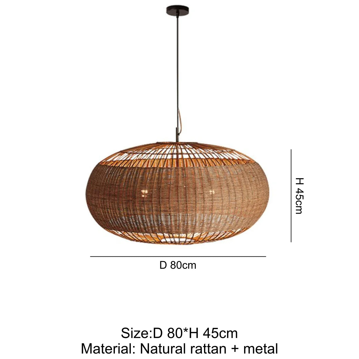 Modern Taklampa i Rotting Elegant och Justerbar