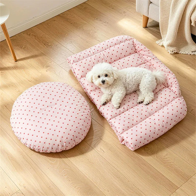 Prickig Rund Mjuk Hundbädd för Katt och Liten Hund
