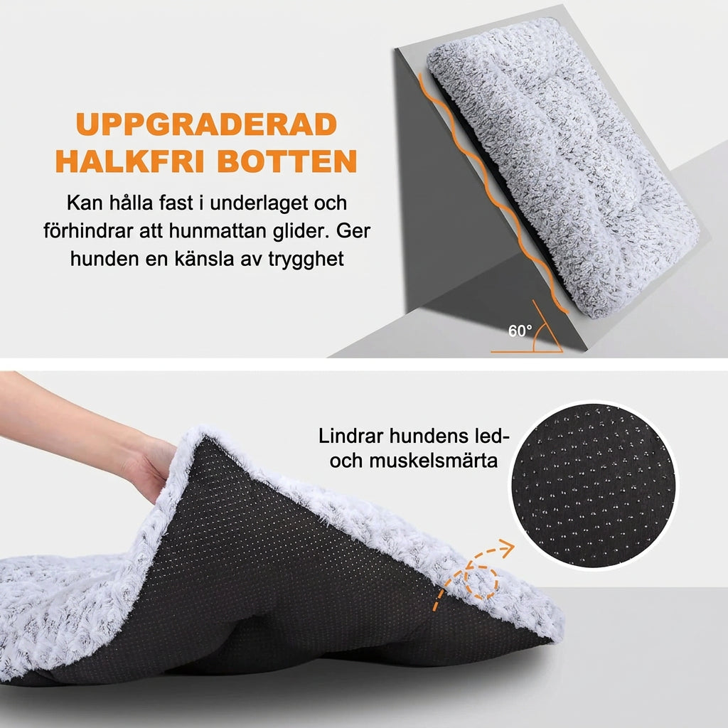 Mjuk Anti Slip Plyschbädd för Hund och Katt