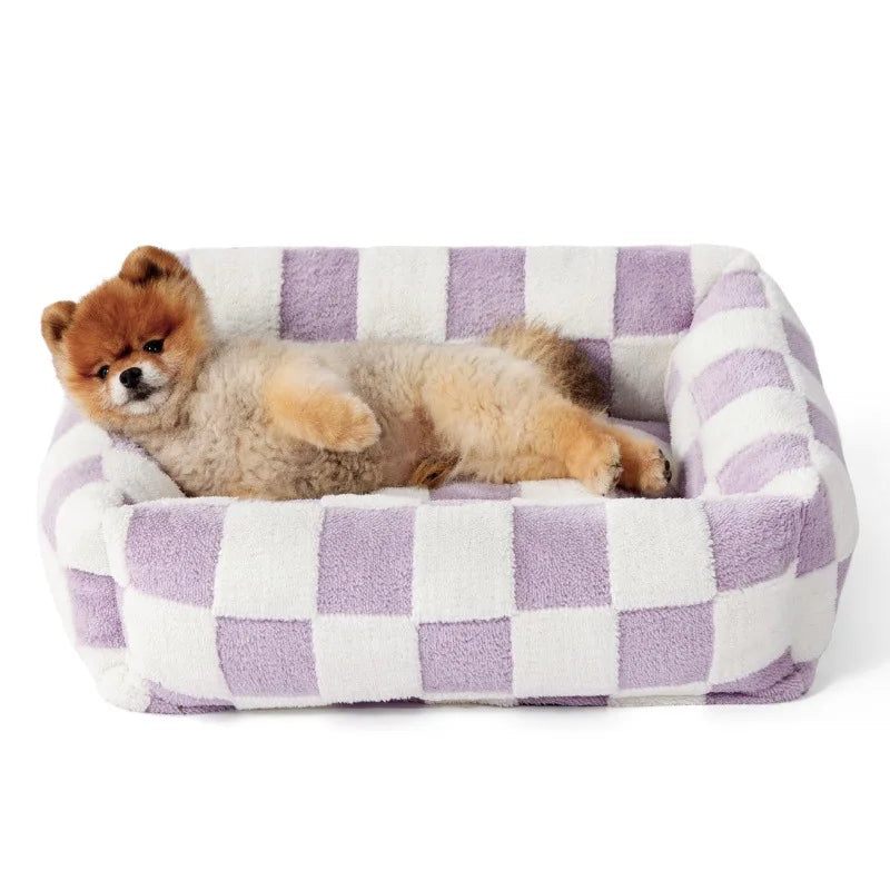 Mjuk Plyschbädd för Hund och Katt