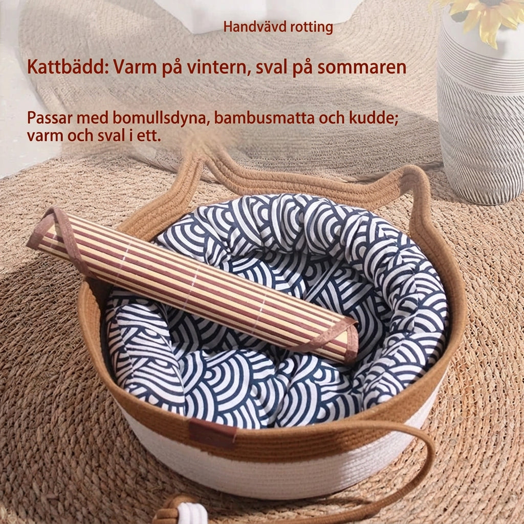 Vävd Katbädd för Katt och Hund