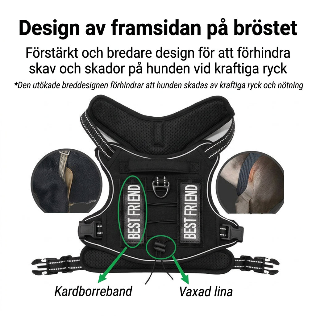 Justerbar Reflekterande Hundsele för Promenad och Träning