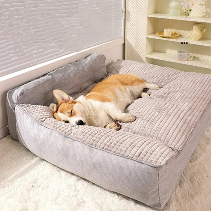 Fyrkantig Plyschbädd för Hund och Katt