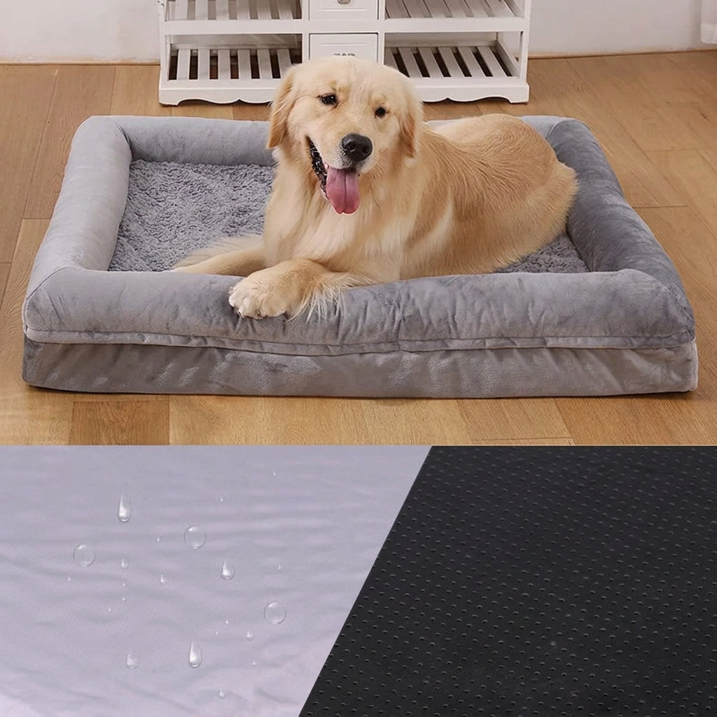 Fyrkantig Plyschbädd för Hund och Katt