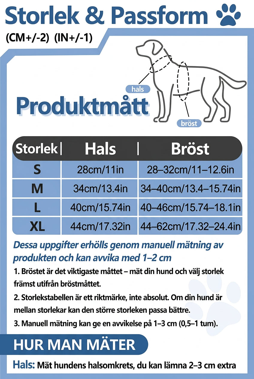 Justerbar Reflekterande Hundsele för Promenad och Träning