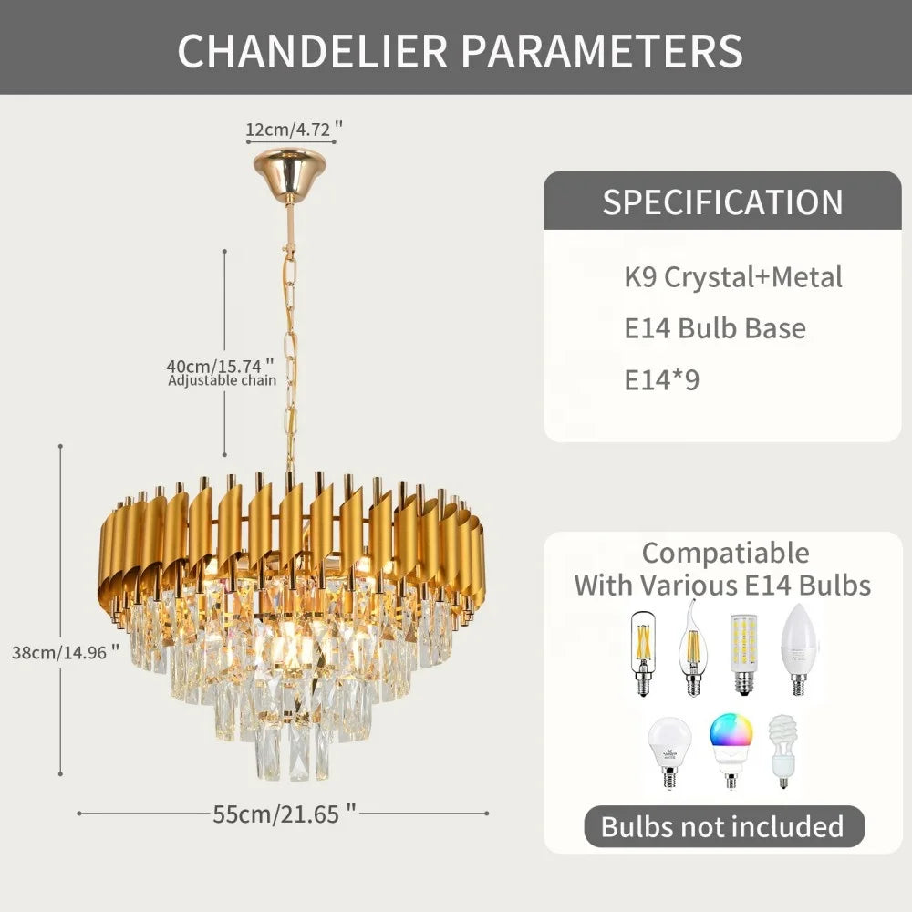 Aurelia kristallkrona – Gyllene elegans, Ø55 cm