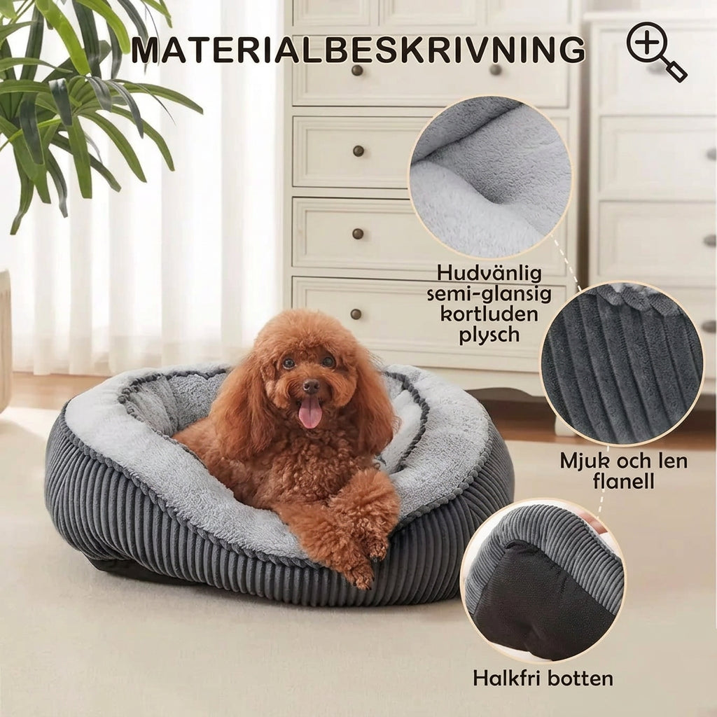 Mjuk Plyschbädd för Hund och Katt