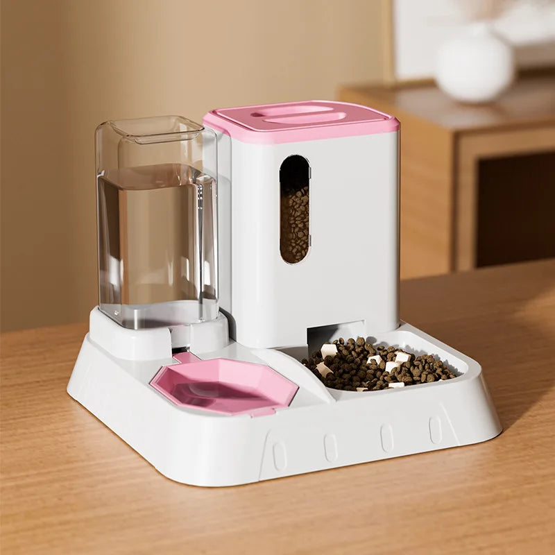 Automatisk 2-i-1 Mat- och Vattendispenser för Hund och Katt